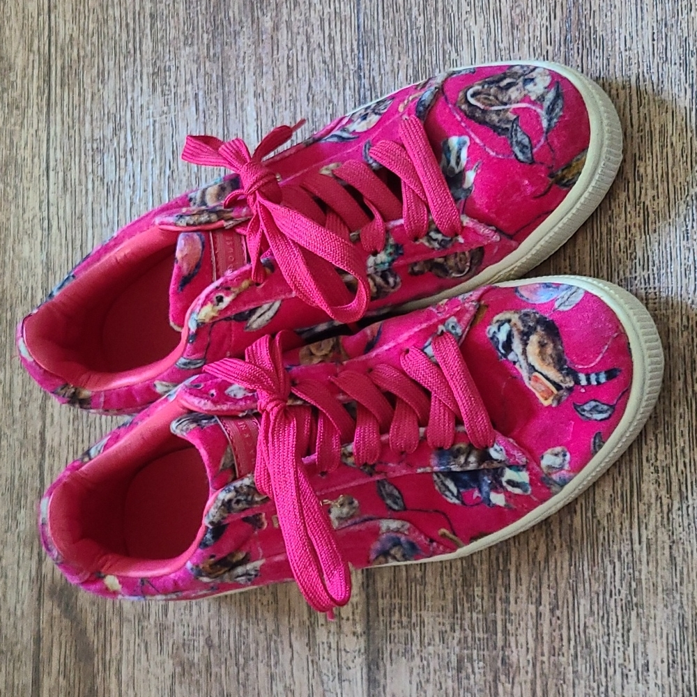 Puma House of Hackney × Puma basket classic pink velvet. Size 8